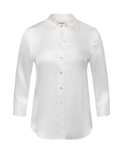 L'Agence White Dani Blouse