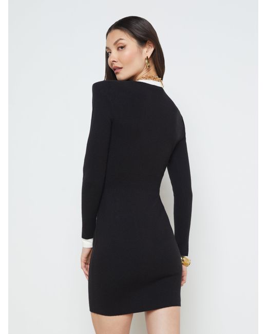 L'Agence Uzma Mini Dress in Black | Lyst