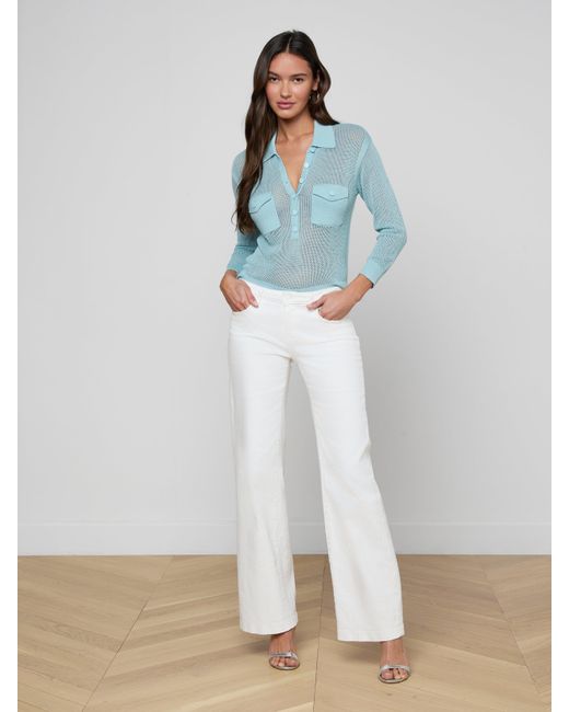 L'Agence Blue Carine Top