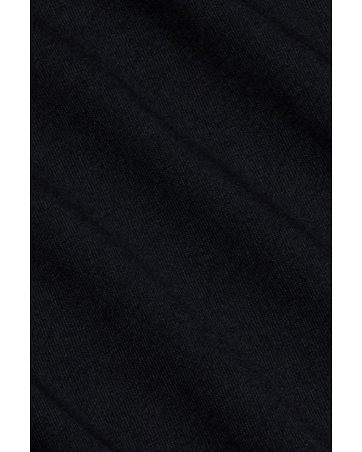 L'Agence Black Brianna Cotton V-Neck T-Shirt