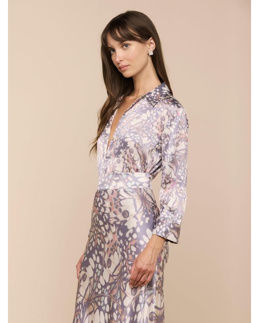 L'Agence Natural Dani Silk Blouse Top
