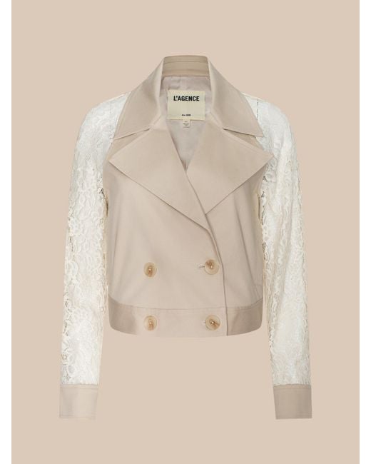 L'Agence Natural Novelle Lace Trench