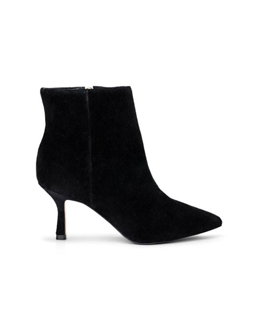 L'Agence Black Sylvie Suede Bootie