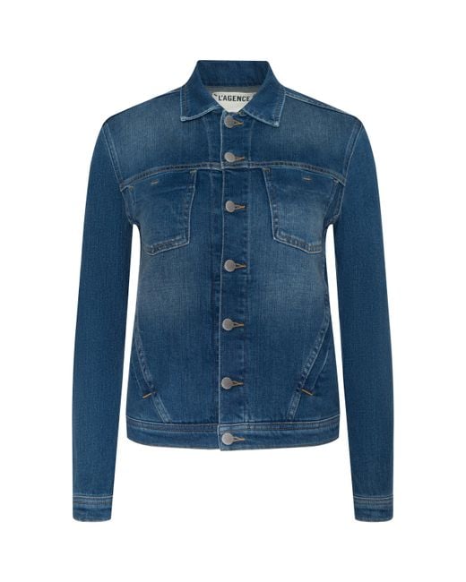 L'Agence Blue Celine Jean Jacket