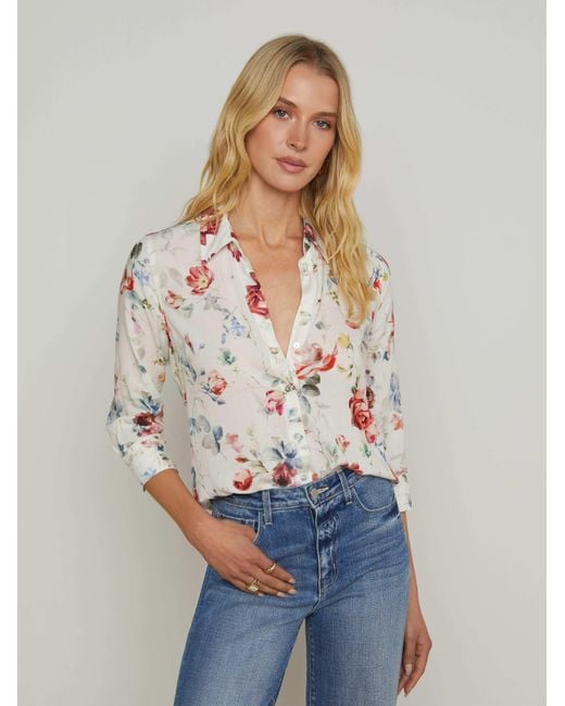 L'Agence White 'Agence Camille Blouse Top