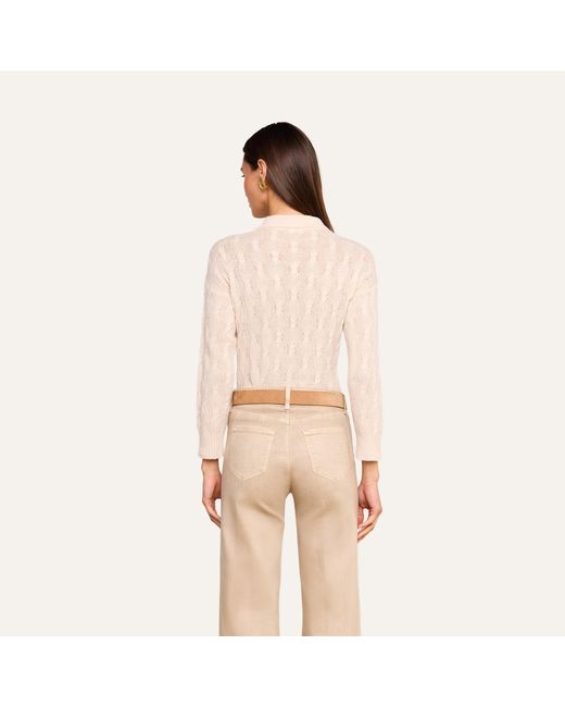 L'Agence Natural 'Agence Airy Cable Knit Sweater