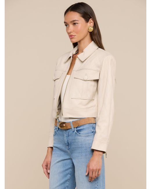 L'Agence Natural Micah Oversized Leather Jacket