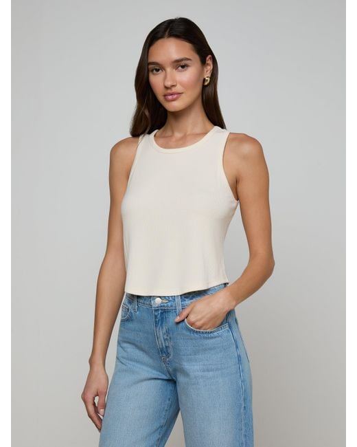 L'Agence Blue Cael Tank Top