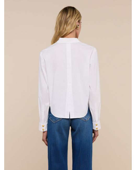 L'Agence White Cosette Button-Down Shirt