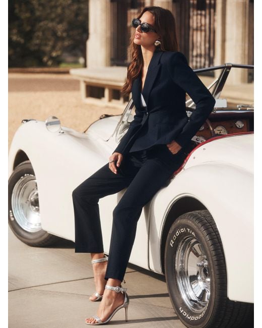 L'Agence Blue Rebel Pinstriped Trouser