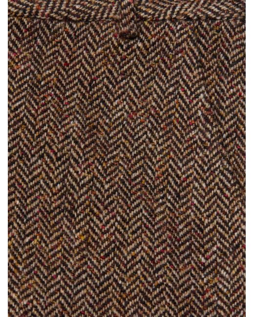 Pantalon Droit Livvy, Motif Chevrons Marron L'Agence en coloris Natural