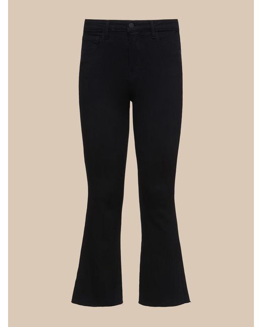 L'Agence White Kendra Cropped Flare Jean