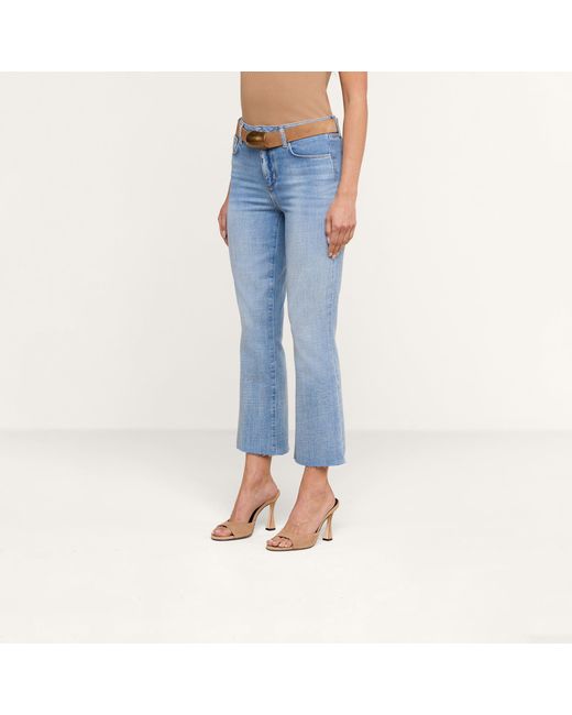 L'Agence Blue Kendra Cropped Flare Jean