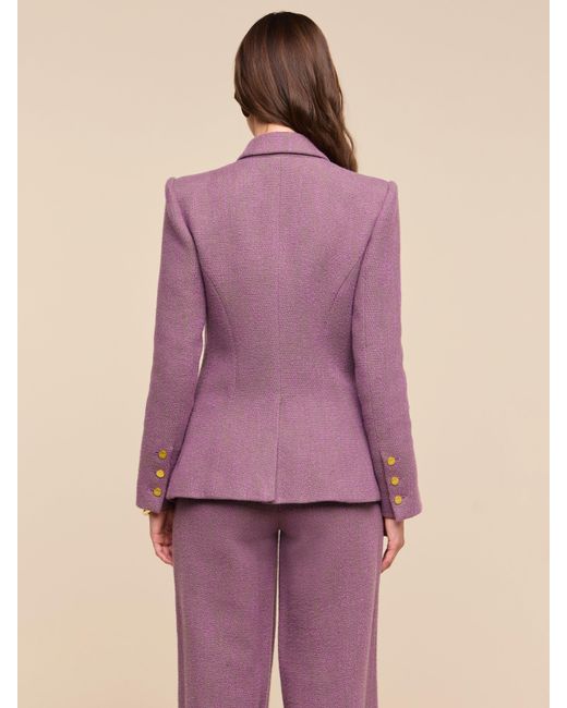 L'Agence Purple Kyomi Double-Breasted Blazer
