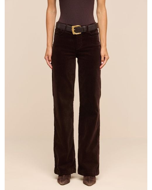 L'Agence Multicolor Scottie Velvet Wide-Leg Jean