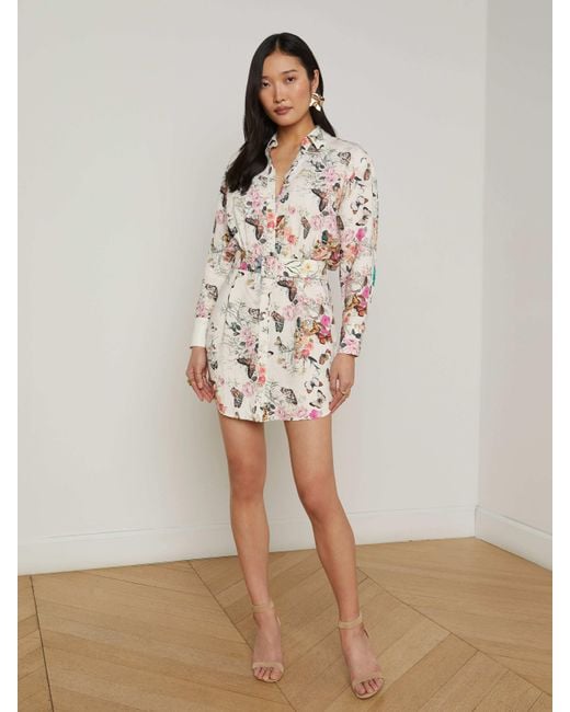 l'agence linen dress L'AGENCE Lisette Midi Dress In White