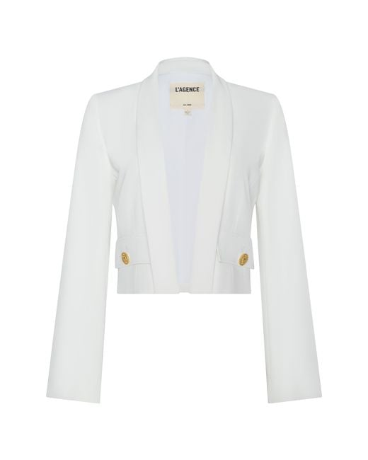 L'Agence White Nixie Cardigan Jacket