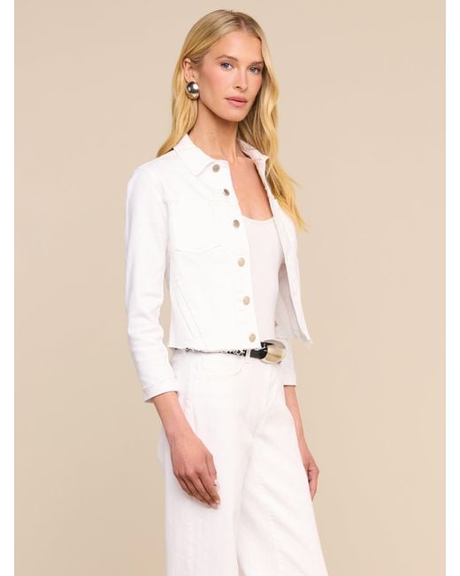 L'Agence White Janelle Denim Jacket