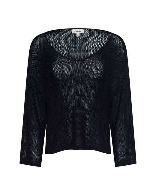 L'Agence Black Ethan Knit Pullover