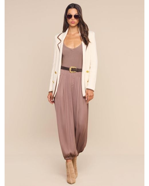 L'Agence Brown Palmer Satin Pants
