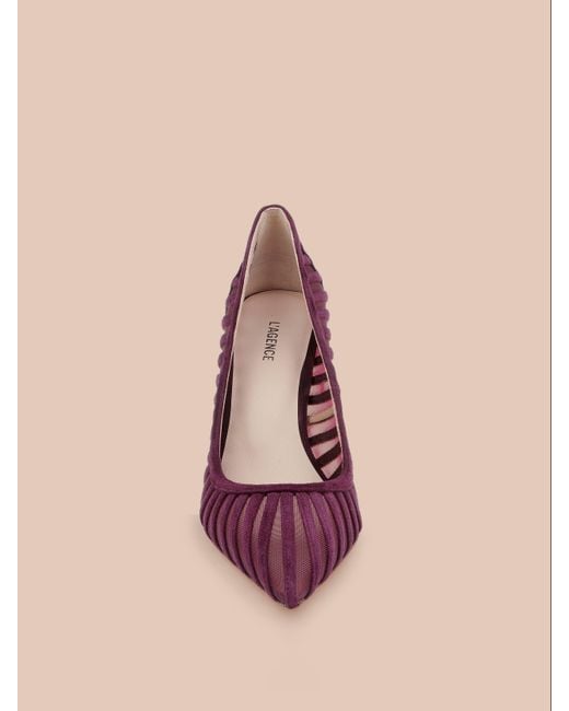 L'Agence Pink Lenox Mesh Pump