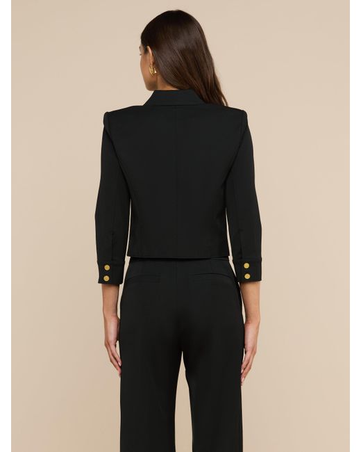 L'Agence Black Kumi Cropped Jacket