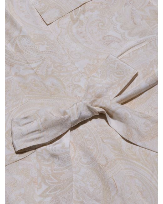 Robe Chemise En Soie Cameron, Blanc Vintage À Motif Cachemire Ton Sur Ton L'Agence en coloris Natural