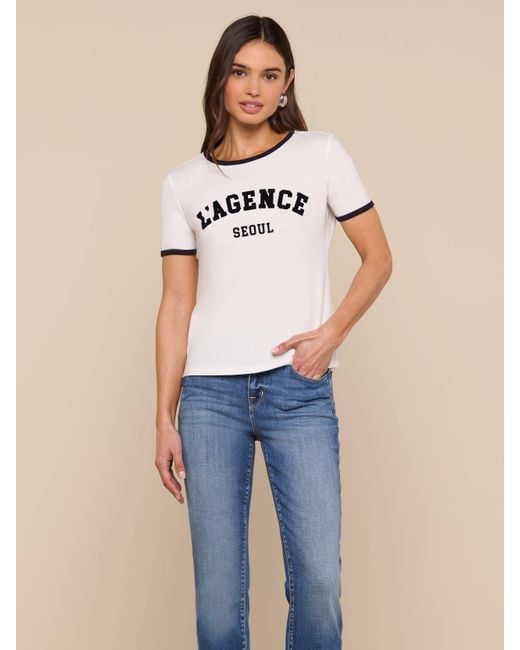 L'Agence Natural Tommie Crewneck T-Shirt
