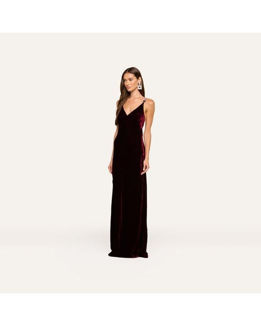 L'Agence Purple Saint Velvet Gown