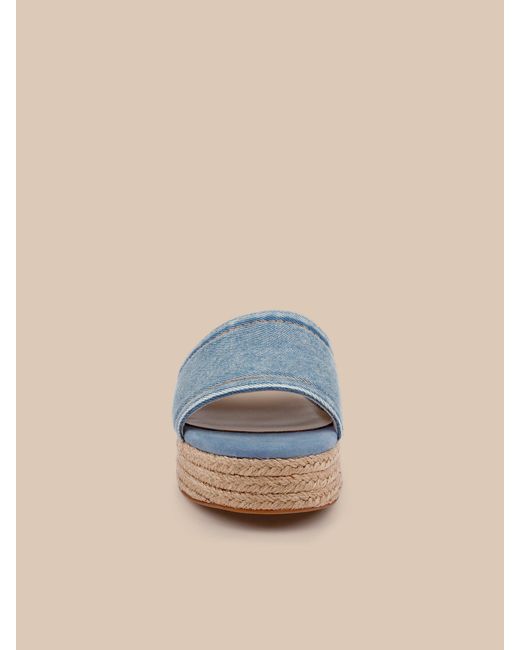 L'Agence Blue Ramani Platform Espadrille