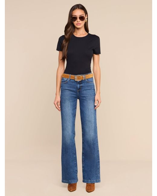 L'Agence Blue Clayton Wide-Leg Jean
