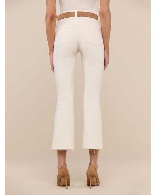 L'Agence White Kendra Cropped Flare Jean