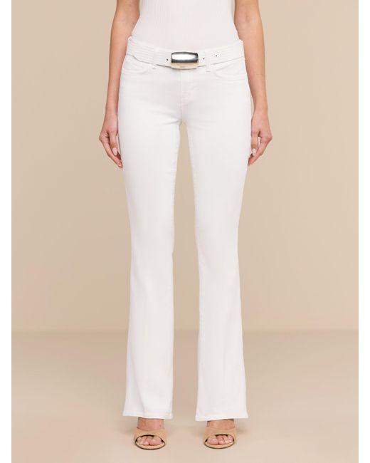 L'Agence White Cara Low-Rise Bootcut Jean
