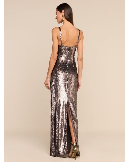 L'Agence Natural Karma Sequin Maxi Dress