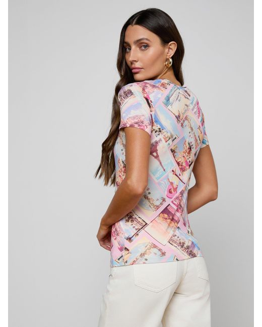 L'Agence White Ressi Fitted T-Shirt