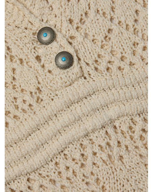 Robe En Maille Pointelle Dovie, Ivoire Avec Boutons À Perles L'Agence en coloris Multicolor