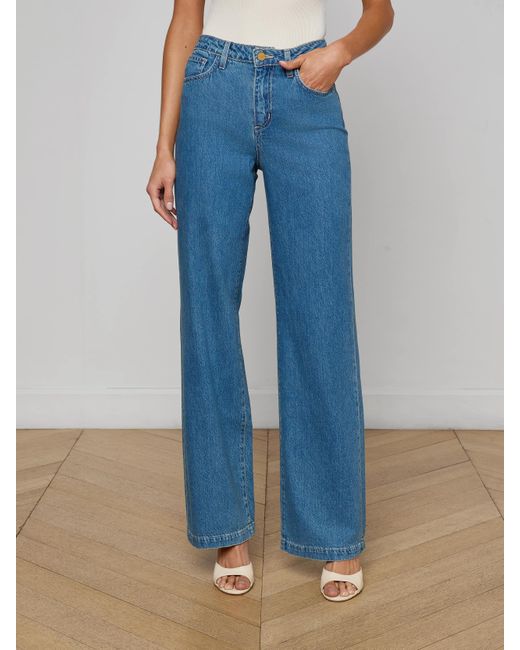 L'Agence Blue Scottie Wide-Leg Jean