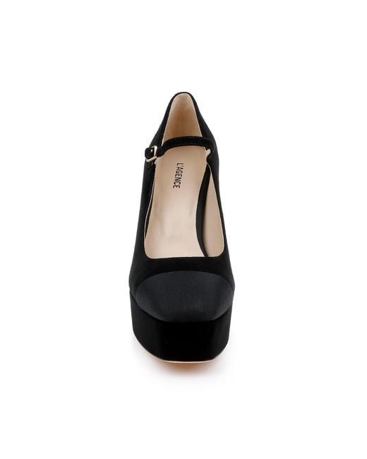 L'Agence Black Lilles Platform Pump