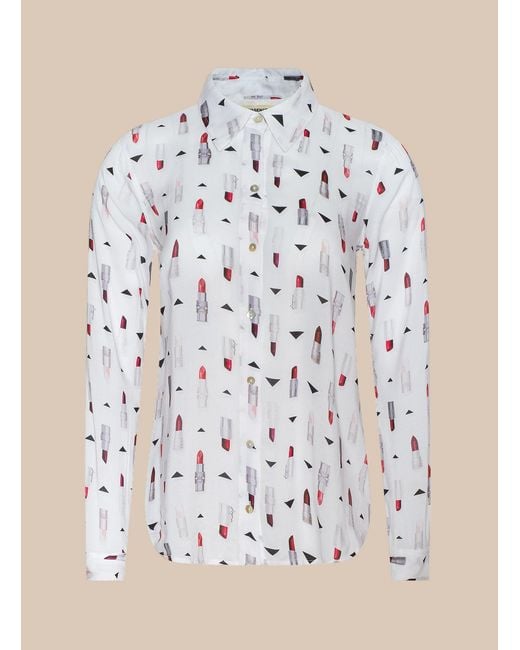 L'Agence Blue Holly Blouse Top