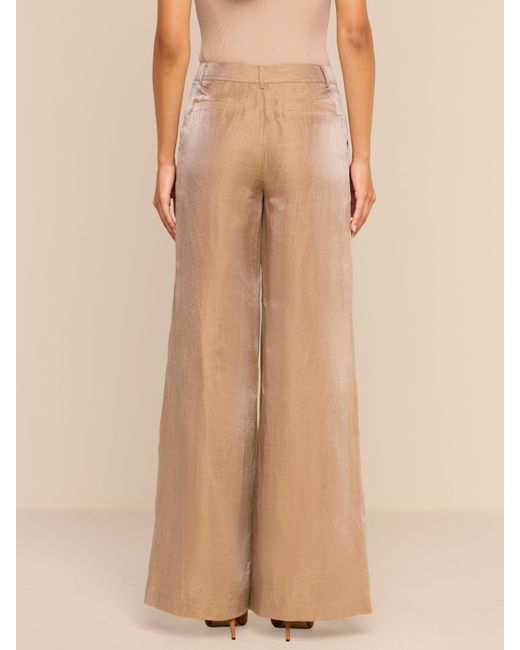 L'Agence Natural Allanah Linen-Blend Trouser