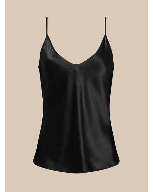 L'Agence Black Lexi Silk Camisole