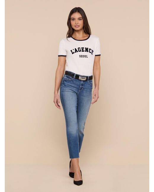 L'Agence Natural Tommie Crewneck T-Shirt