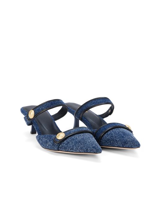 L'Agence Blue Gilliane Denim Mule