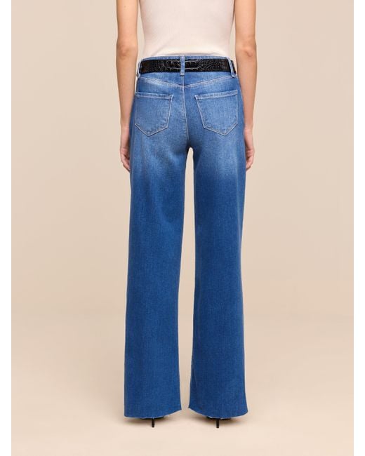 L'Agence Blue Petite Scottie Wide-Leg Jean