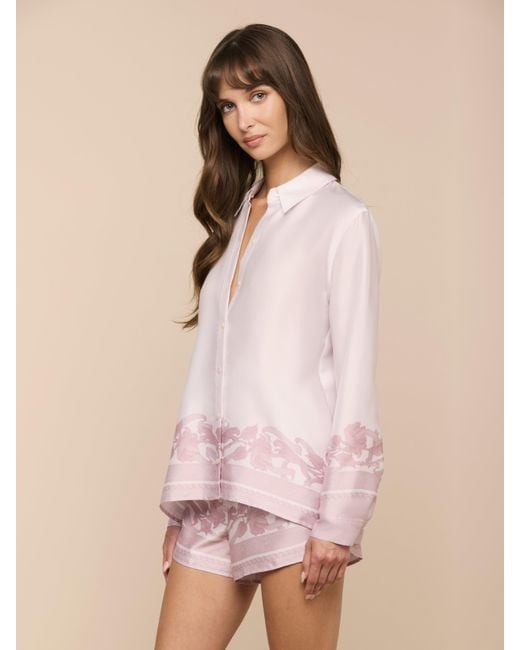 L'Agence Pink Judy Blouse Top