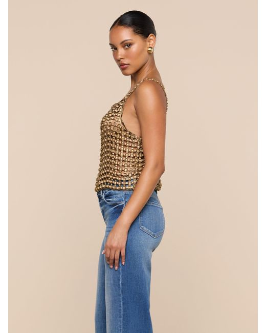 L'Agence Blue Joanette Embellished Tank Top