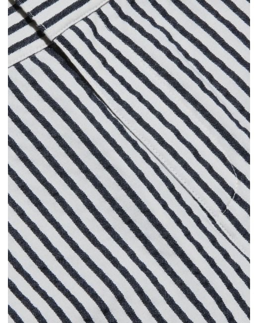 Pantalon Capri Leni, Ivoire À Rayures Bleu Nuit L'Agence en coloris Natural