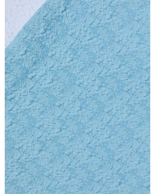 Bas De Bikini Taille Haute Vanessa, Bleu Poudré/Blanc L'Agence en coloris Multicolor