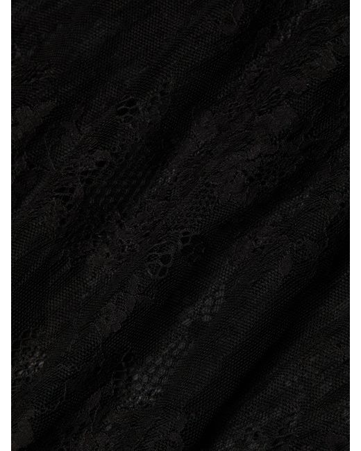 L'Agence Black Alona Lace Maxi Skirt