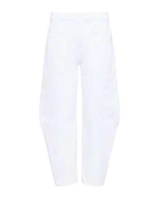 L'Agence White Cody Barrel-Leg Jean